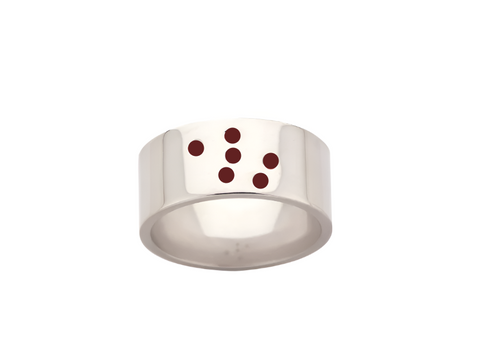 Karen Walker - Flat Band Set With 6X Garnets
