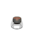 Karen Walker - Chequerboard 14X12mm Ring Garnet