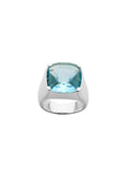 Karen Walker - Chequerboard 14mm Blue Topaz Ring