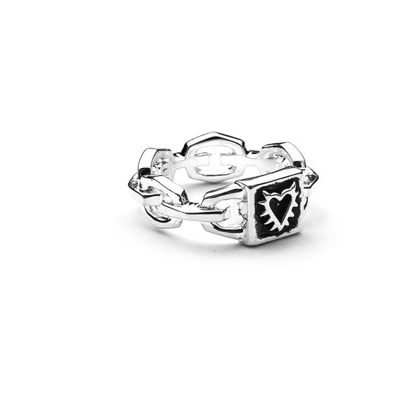 Stolen Girlfriends Club - Spiked Heart Chain Ring