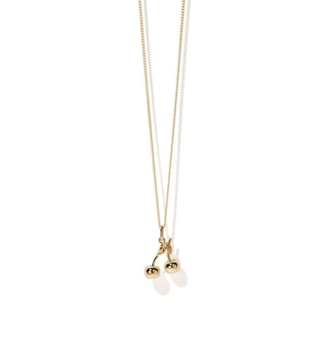 Meadowlark - Cherry Cherry Necklace Gold Plated