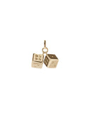 Meadowlark - Dice Charm Gold Plated