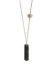 Boh Runga - Pounamu Pīwakawaka drop Pendant Gold Plate