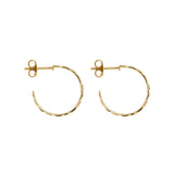 Najo - Weave Stud Hoop Earring Gold Plate