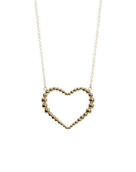 Meadowlark - Fizzy Heart Necklace Large GP