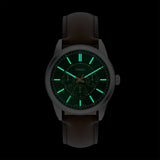 Fossil - Pearson Men's Brown Strap Green Face Watch