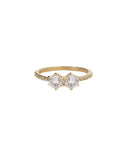 Meadowlark - Luna Ring 9ct Rose Gold Morganite & White Diamond