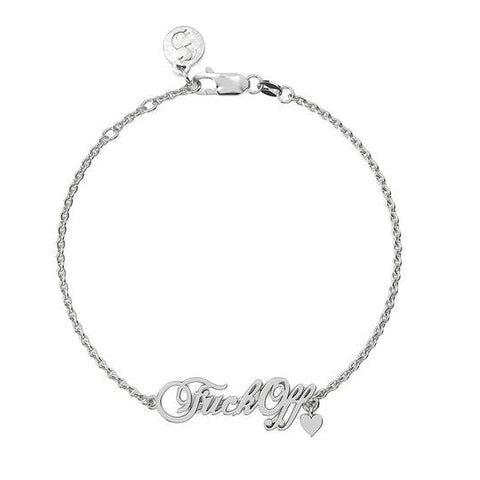 Stolen Girlfriends Club - F*ck Off Script Bracelet Silver