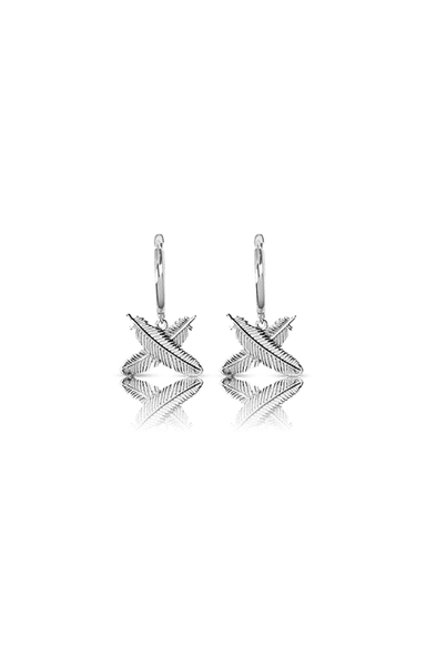 Boh Runga - Feather Kisses Huggies Sterling Silver