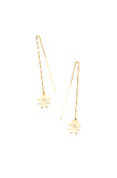Karen Walker - 9ct Yellow Gold Thread Earrings Daisy