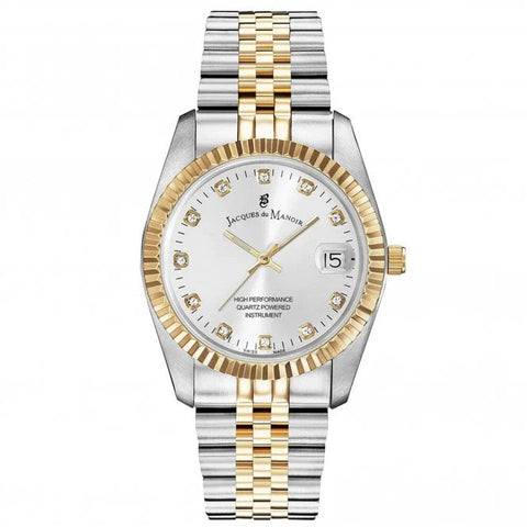 Jacques Du Manoir - Inspiration 36mm Silver Dial Two Tone Steel Bracelet Women's Watch