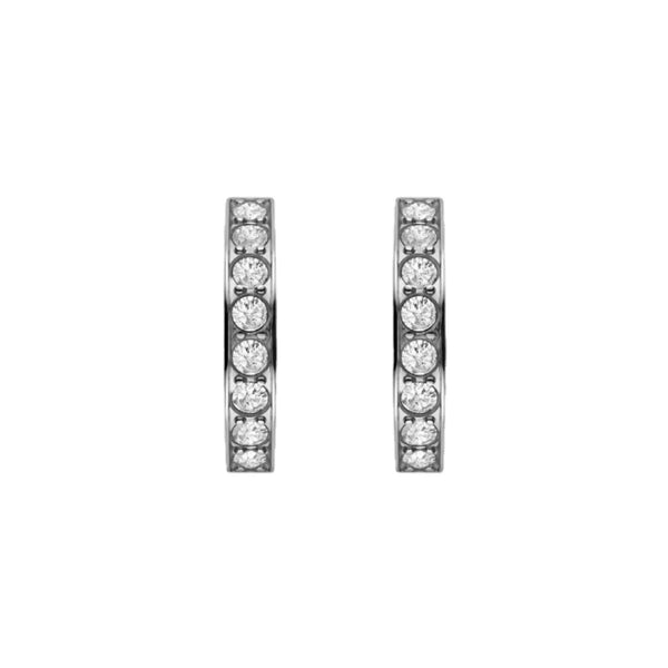 Rosefield Jewellery - Crystal Hoops Silver