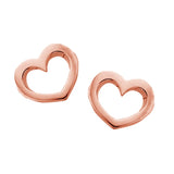 Karen Walker - 9ct Rose Gold Mini Heart Studs