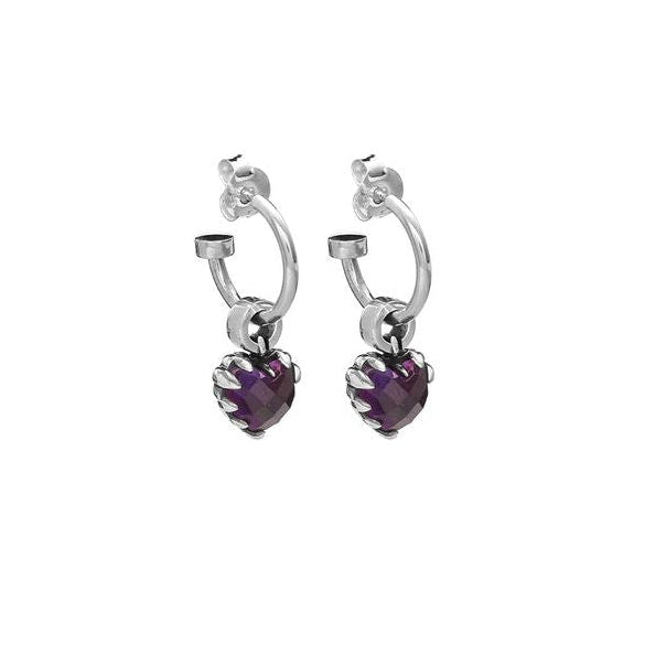 Stolen Girlfriends - Love Claw Earrings Amethyst