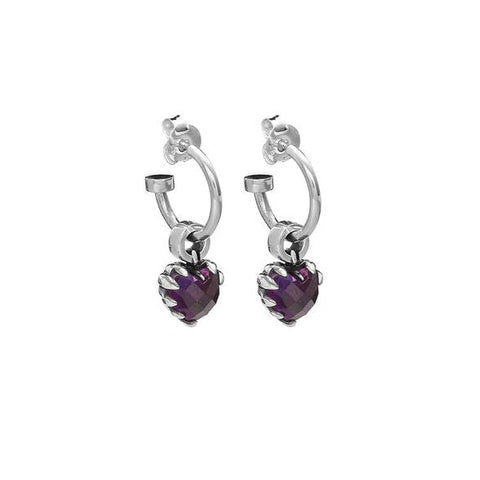 Stolen Girlfriends - Love Claw Earrings Amethyst