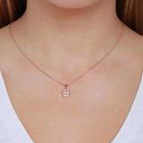 Brent Weatherall - 9ct Rose Gold Morganite & Diamond Set Cluster Pendant