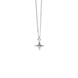 Meadowlark - Faux Pave Star Charm Necklace Silver