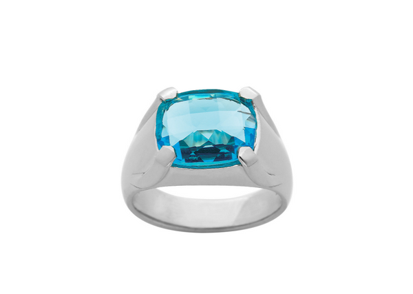 Karen Walker - Chequerboard Blue Topaz Ring