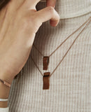 Rosefield Jewellery -  Lois Wave Charm Necklace Rose Gold