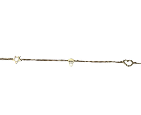 Karen Walker - 9ct Yellow Gold Mini Charm Bracelet
