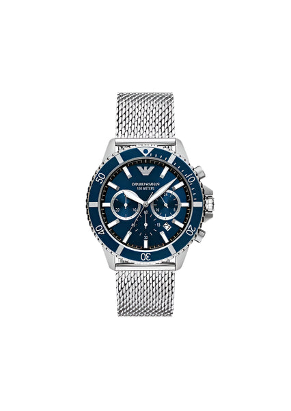 Emporio Armani - Chronograph Stainless Steel Mesh Watch
