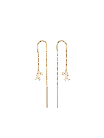 Karen Walker - Runaway Thread Earrings Gold