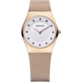 Bering - Ladies Rose Gold & Swarovski Elements Mesh Strap Watch