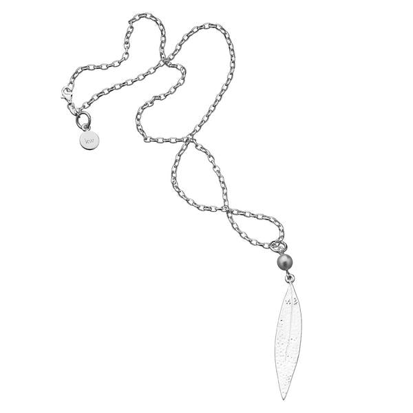 Karen Walker Leaf and Pearl Pendant 60cm