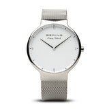 Bering - Max René Polished Silver Silver Mesh 40mm