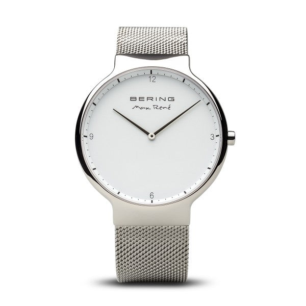 Bering - Max René Polished Silver Silver Mesh 40mm