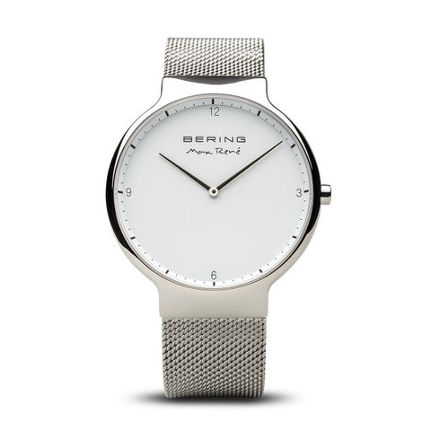 Bering - Max René Polished Silver Silver Mesh 40mm