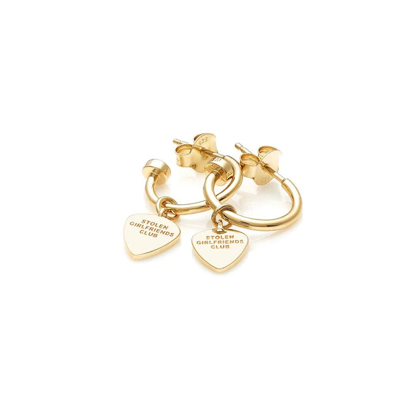 Stolen Girlfriends Club - Guitar Pic Anchor Earrings Gold Plated