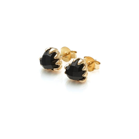 Stolen Girlfriends Club - Love Claw Earrings Onyx Gold Plated