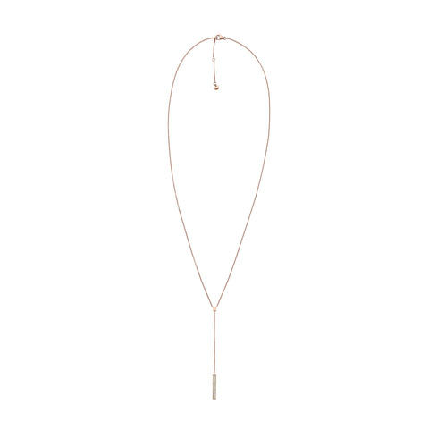 Skagen Agnethe Rose-Tone Mother-of-Pearl Lariat Necklace SKJ1038