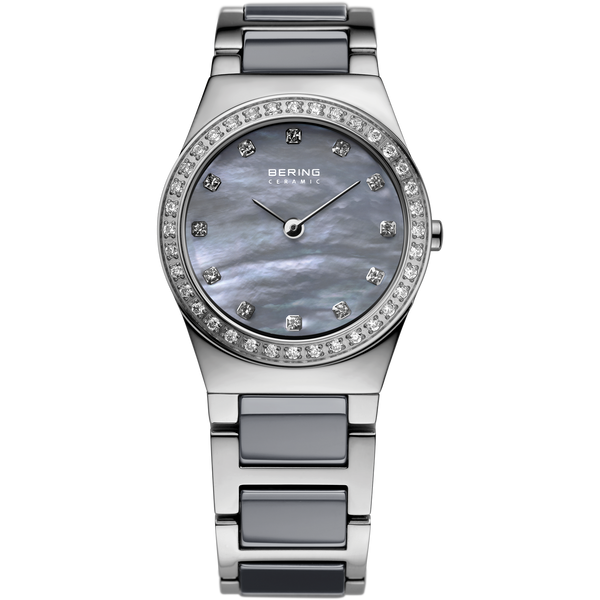 Bering - Ladies Grey Ceramic & Steel Watch