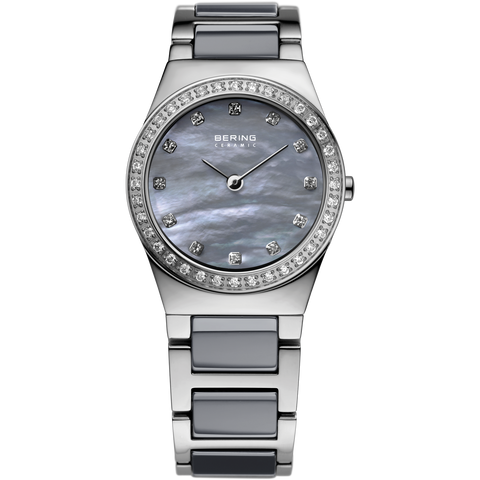 Bering - Ladies Grey Ceramic & Steel Watch