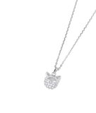 KARL LAGERFELD SILVER CHOUPETTE PENDANT NECKLACE