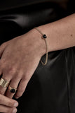 Stolen Girlfriends Club - Love Claw Bracelet Onyx Gold Plated