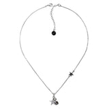 Karl Lagerfeld Silver Plated Eclectic Stud Necklace