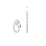 Swarovski Jewellery - Vittore Pierced Earrings, White, Rhodium Plate