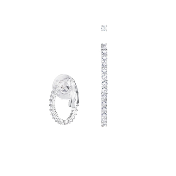 Swarovski Jewellery - Vittore Pierced Earrings, White, Rhodium Plate