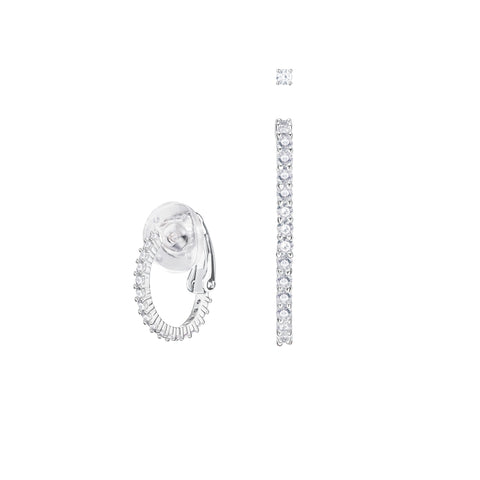 Swarovski Jewellery - Vittore Pierced Earrings, White, Rhodium Plate