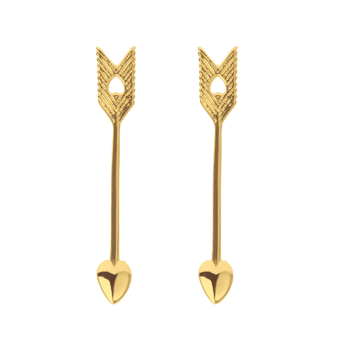 Boh Runga -Arrow Studs 9ct Gold