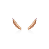 Boh Runga Miromiro Feather Studs - Rose Gold