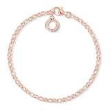 Thomas Sabo Charm Club Rose Gold Plated Belcher Charm Bracelet - Small (15.5cm)