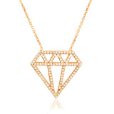 OPEN DIAMOND PENDANT - GOLD