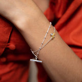 Daisy London - Stacked T Bar Bracelet Sterling Silver