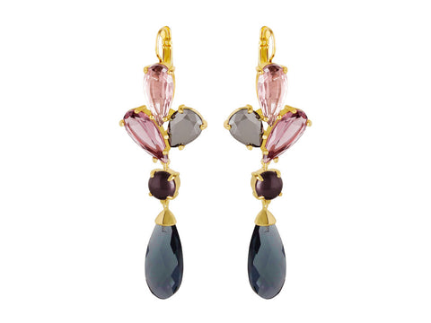 Dyrberg/Kern - Apollina SG Aubergine Earrings