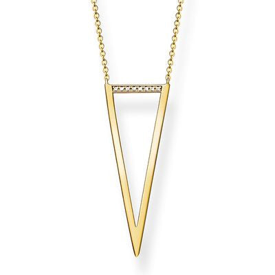 Thomas Sabo Gold Plated Triangle Necklace - D_KE0008Y