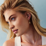 Najo - Raya Ridged Pod Huggie Earring Gold Plated
